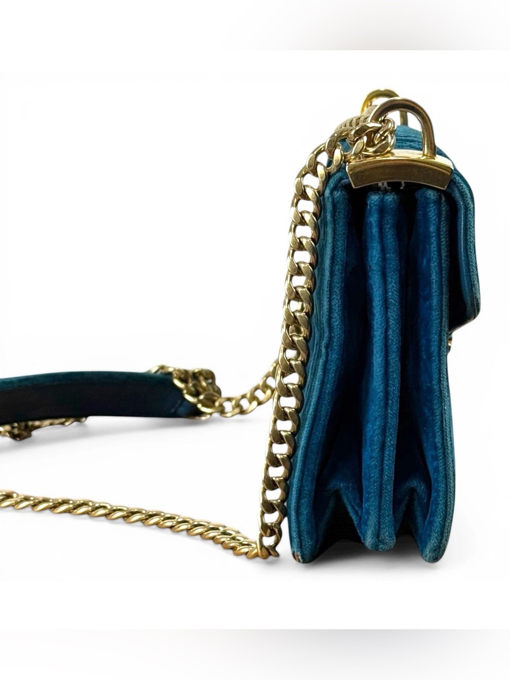 Miu Miu blue velvet shoulder bag - Picture 14 of 15